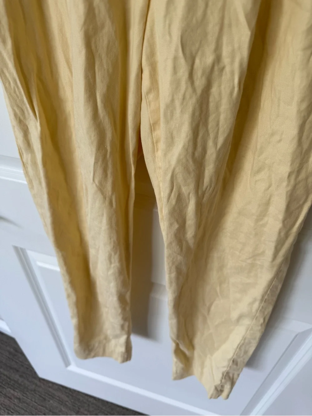 Babaton Butter Yellow Linen Blend Pants Size 4